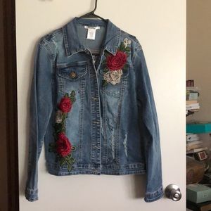 Beautiful embroidered jean jacket